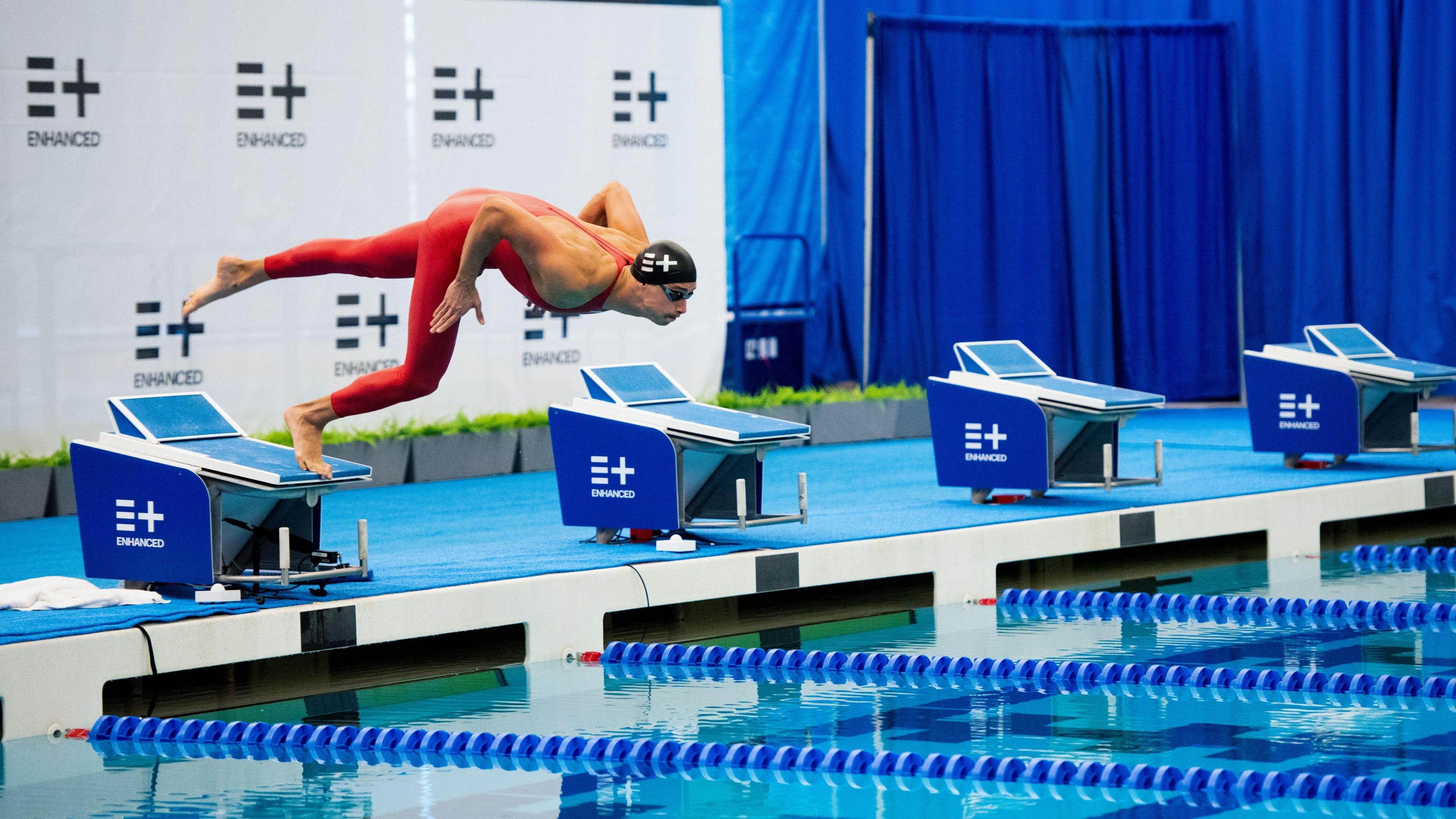 Enhanced Games swimmer 'breaks world record'